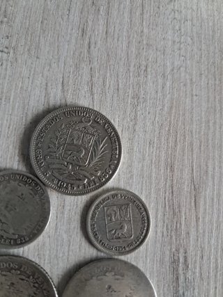 Monedas antiguas Estados unidos deVenezuela plata