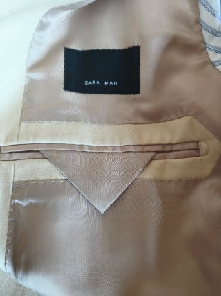 Chaqueta americana hombre talla 52 beige. Zara