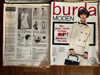 Lote 8 revistas Burda Moden de 1966