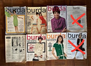 Lote 8 revistas Burda Moden de 1966