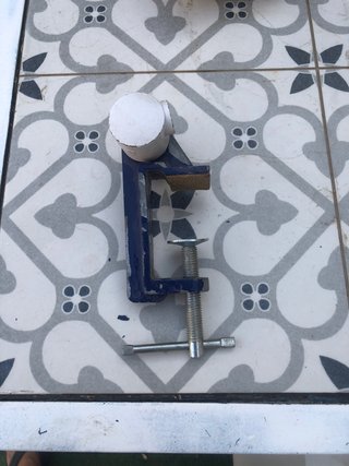 Mini prensa de banco azul