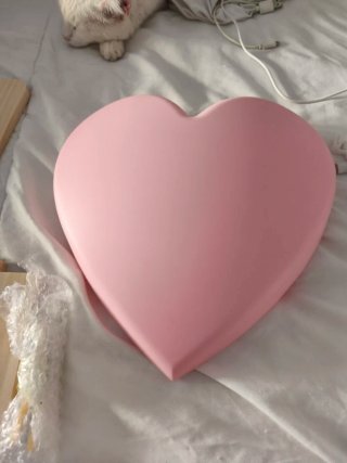 Lámpara Corazón Rosa y Nubes Blancas