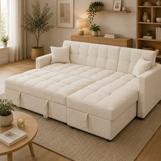 Sofá Cama Chaise Longue con Arcón 210cm