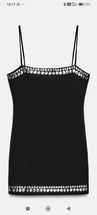 Vestido mini Zara negro
