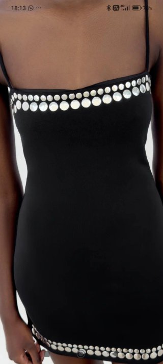 Vestido mini Zara negro