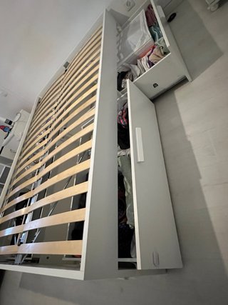 Cama 2 plazas 140x200 con 4 cajones y somier