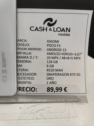 Xiaomi Poco F3 128GB Blanco