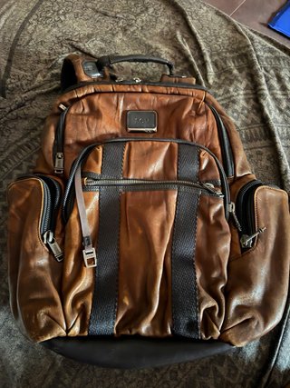 Mochila Tumi Alpha Bravo Knox Cuero Marrón