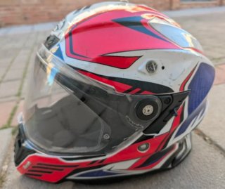 Casco Moto Airoh Rojo y Blanco Talla S