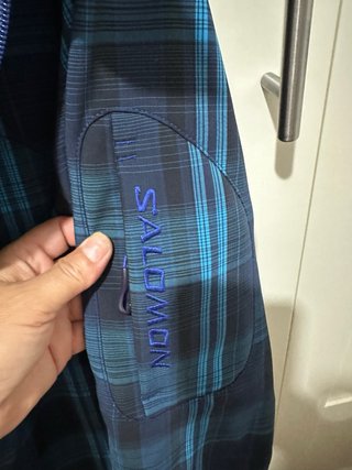 Anorak cuadros azul y turquesa mujer