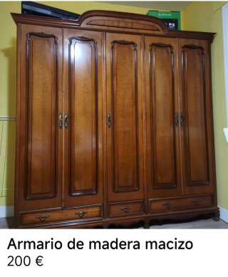 Armario de roble macizo
