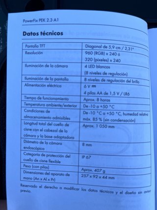 Cámara Endoscópica POWERFIX