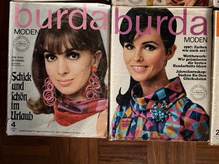 Lote 8 revistas Burda Moden de 1967
