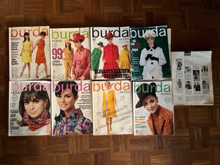 Lote 8 revistas Burda Moden de 1967