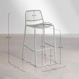 Taburete alto de metal