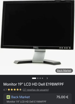 Monitor Dell LCD e198wfp 19pulgadas+regalo