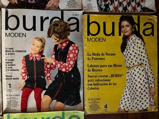 Lote 10 revistas Burda Moden de 1968 y 1969