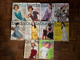 Lote 10 revistas Burda Moden de 1968 y 1969