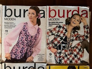 Lote 10 revistas Burda Moden de 1968 y 1969