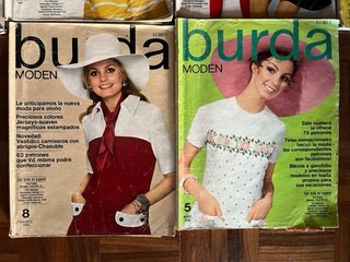 Lote 10 revistas Burda Moden de 1968 y 1969