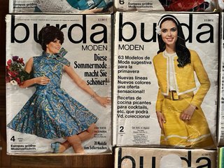 Lote 10 revistas Burda Moden de 1968 y 1969