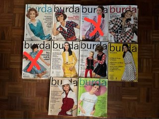 Lote 10 revistas Burda Moden de 1968 y 1969
