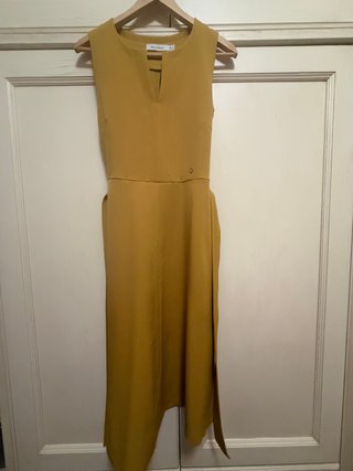 Vestido Pedro del Hierro amarillo mostaza