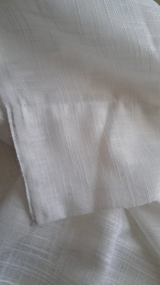 Tela de lino para cortinas blanca