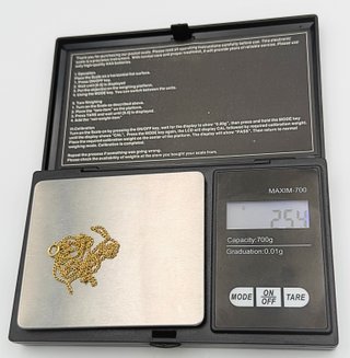 Cadena barbada oro 18k 2.54 gr