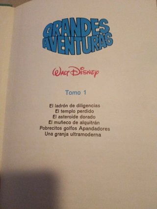 Grandes aventuras Walt Disney volumen 1