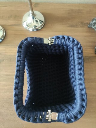 Pochette Blu con Paillettes
