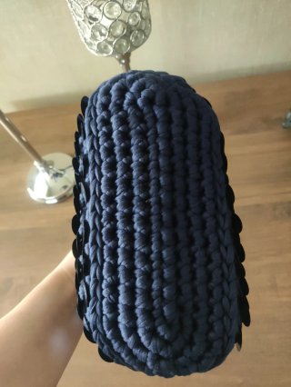 Pochette Blu con Paillettes