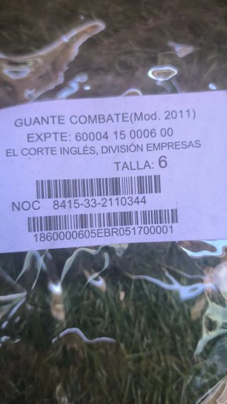 Guantes de combate talla 6 El Corte Inglés
