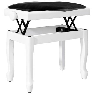 Banqueta Piano Ajustable Negra y Blanca