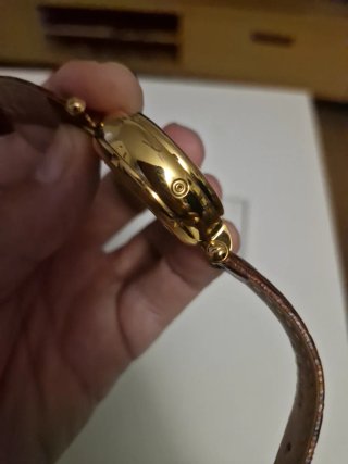 Reloj Berny Automático Dorado y Marrón.