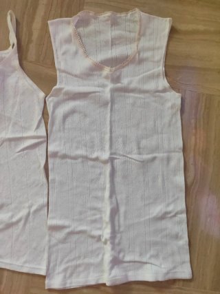 Lote 2 camisetas interior blancas Talla M
