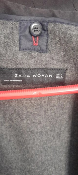 Abrigo Zara Mujer Negro