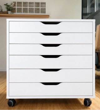 Cajonera IKEA ALEX con ruedas 6 cajones – blanca