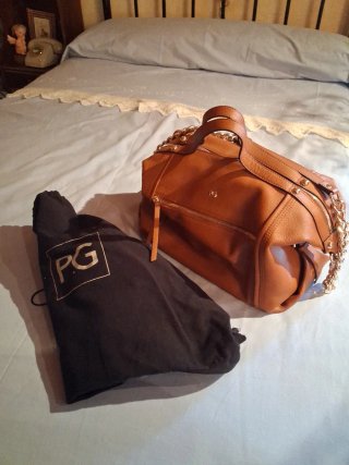 Bolso Purificación García Marrón Dorado