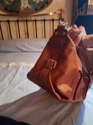 Bolso Purificación García Marrón Dorado