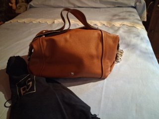 Bolso Purificación García Marrón Dorado
