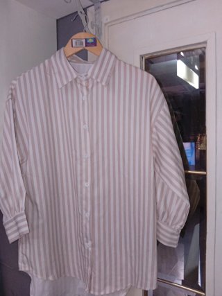 Blusa Mango Rayas Beige Talla M