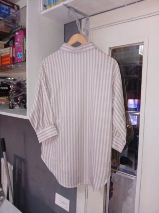 Blusa Mango Rayas Beige Talla M