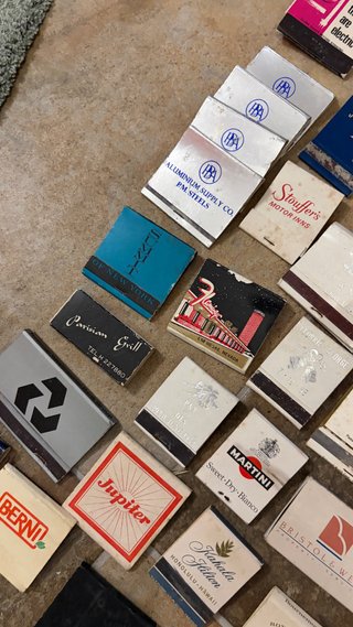 Collezione di scatole di fiammiferi antichi. 1950-1970