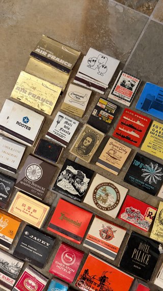 Collezione di scatole di fiammiferi antichi. 1950-1970