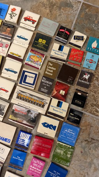 Collezione di scatole di fiammiferi antichi. 1950-1970