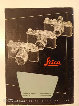 Catálogo Leica Objetivos Años 50