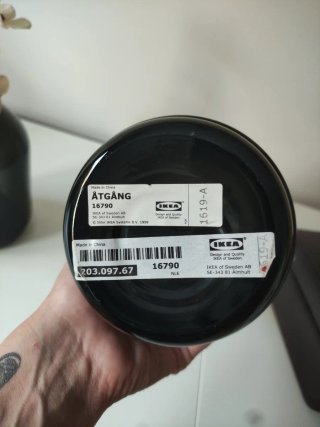 2 Jarrones Ikea Cristal Negro/Transparente 26 y 18