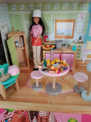 CASA GIGANTE DE MUÑECAS XXL CON ALFOMBRA DE REGALO