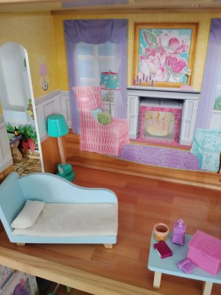 CASA GIGANTE DE MUÑECAS XXL CON ALFOMBRA DE REGALO